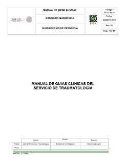 MANUAL DE GUIAS CLINICAS DEL SERVICIO DE TRAUMATOLOGÍA