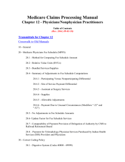 Medicare Claims Processing Manual Chapter 12 - Physicians/Nonphysician Practitioners
