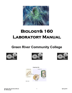 Biology&amp; 160 Laboratory Manual  Green River Community College