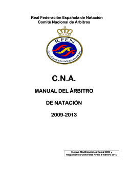 C.N.A.  MANUAL DEL ÁRBITRO DE NATACIÓN
