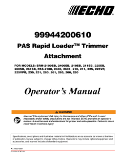 99944200610 PAS Rapid Loader Trimmer Attachment