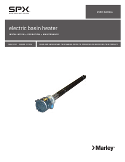 electric basin heater U S E R MAN UAL