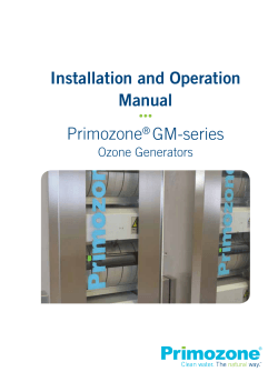 Installation and Operation Manual Primozone GM-series