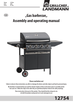 „Gas barbecue„ Assembly and operating manual 