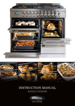 INSTRUCTION MANUAL RANGE COOKERS