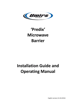 ‘Predix’ Microwave Barrier Installation Guide and