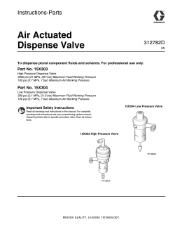 Air Actuated Dispense Valve Instructions-Parts 312782D