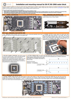 Installation and mounting manual for EK-FC R9-290X water block