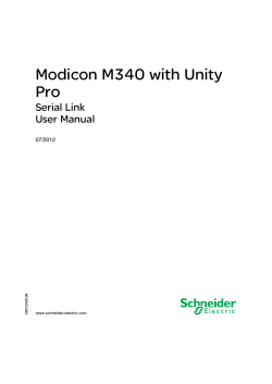 Modicon M340 with Unity Pro Serial Link User Manual