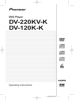 DV-220KV-K DV-120K-K DVD Player Operating Instructions