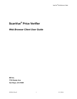 ScanVue Price Verifier  Web Browser Client User Guide