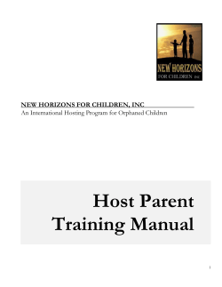 Host Parent  Training Manual