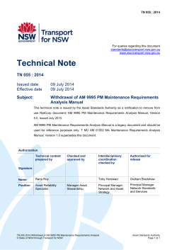 Technical Note TN 055 : 2014 Subject: