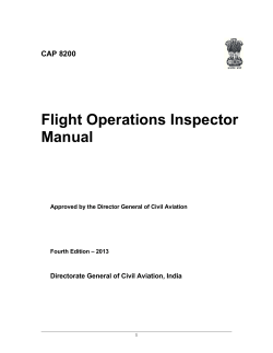 Flight Operations Inspector Manual CAP 8200