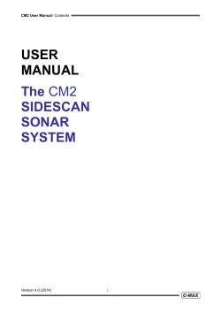 USER MANUAL The SIDESCAN