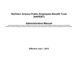 Administrative Manual Northern Arizona Public Employees Benefit Trust (NAPEBT)