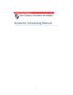 Academic Scheduling Manual  1