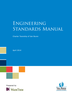 Engineering Standards Manual Charter Township of Van Buren April 2014