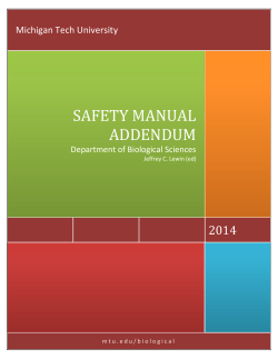 SAFETY MANUAL ADDENDUM  2014