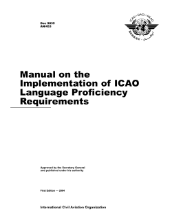 Manual on the Implementation of ICAO Language Proficiency Requirements