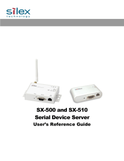 SX-500 and SX-510 Serial Device Server User’s Reference Guide