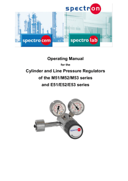 Operating Manual Cylinder and Line Pressure Regulators of the M51/M52/M53 series