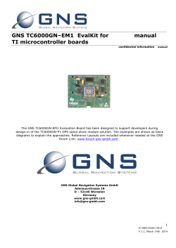 GNS TC6000GN–EM1  EvalKit for manual TI microcontroller boards