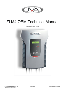 ZLM4 OEM Technical Manual  Version 3, June 2014