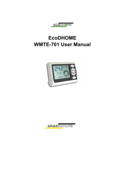 EcoDHOME WMTE-701 User Manual