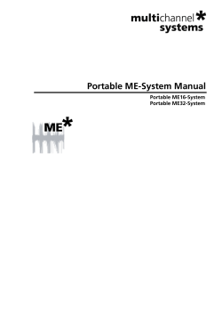 Portable ME-System Manual Portable ME16-System Portable ME32-System
