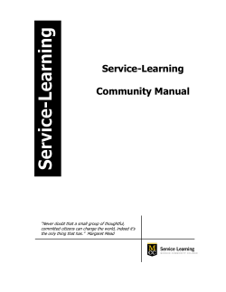 Service-Learning Community Manual