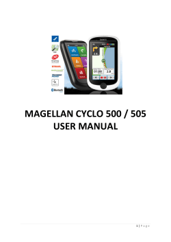 MAGELLAN CYCLO 500 / 505 USER MANUAL 1 |