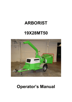 ARBORIST 19X28MT50 Operator’s Manual