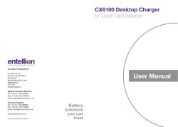 entelli n User Manual CX6100 Desktop Charger