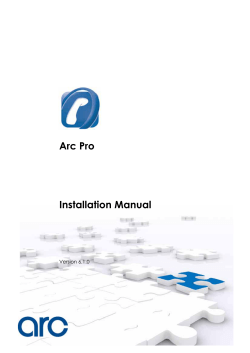 Arc Pro Installation Manual Version 6.1.0