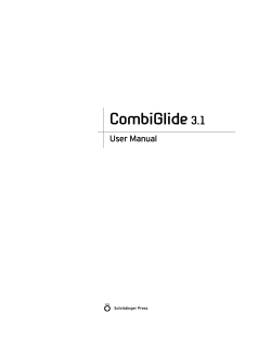 CombiGlide 3.1 User Manual CombiGlide User Manual