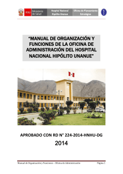 “MANUAL DE ORGANIZACIÓN Y FUNCIONES DE LA OFICINA DE ADMINISTRACIÓN DEL HOSPITAL