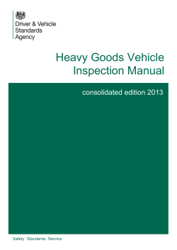Heavy Goods Vehicle Inspection Manual  consolidated edition 2013