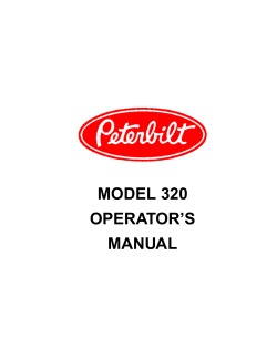 MODEL 320 OPERATOR’S MANUAL
