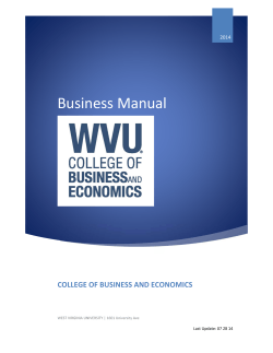 Business Manual   COLLEGE OF BUSINESS AND ECONOMICS 