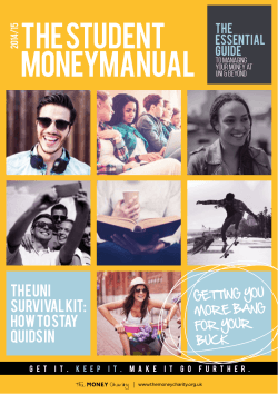 THE STUDENT MONEyMANUAL The uni survival kit: