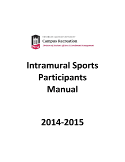 Intramural Sports Participants Manual