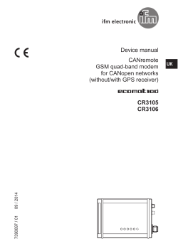 Device manual CANremote GSM quad-band modem for CANopen networks
