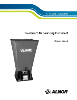 Balometer Air Balancing Instrument Air Volume Instruments