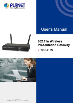 PLANET 802.11n Wireless Presentation Gateway WPG-210N  1