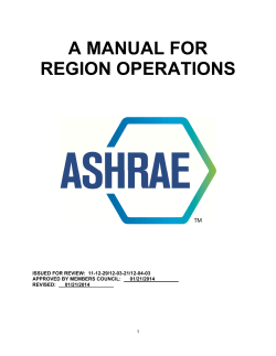 A MANUAL FOR REGION OPERATIONS