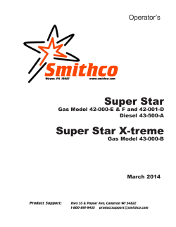 Super Star Super Star X-treme Operator’s Gas Model 42-000-E &amp; F and 42-001-D