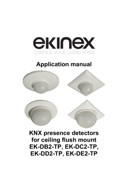 Application manual KNX presence detectors for ceiling flush mount EK