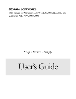 User’s Guide Keep it Secure – Simply