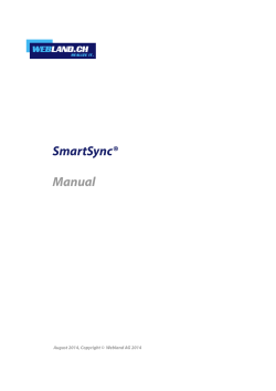SmartSync® Manual August 2014, Copyright ©  Webland AG 2014